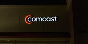 The Comcast logo is seen on a retail store in Sacramento, California on July 3, 2015. (Photo: Matthew Keys / The Desk)