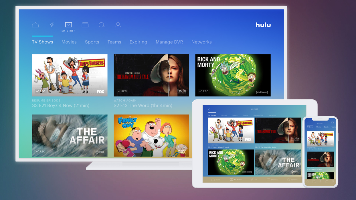 The splash screen for Hulu on TV, tablet and mobile devices. (Photo: Hulu/Handout)