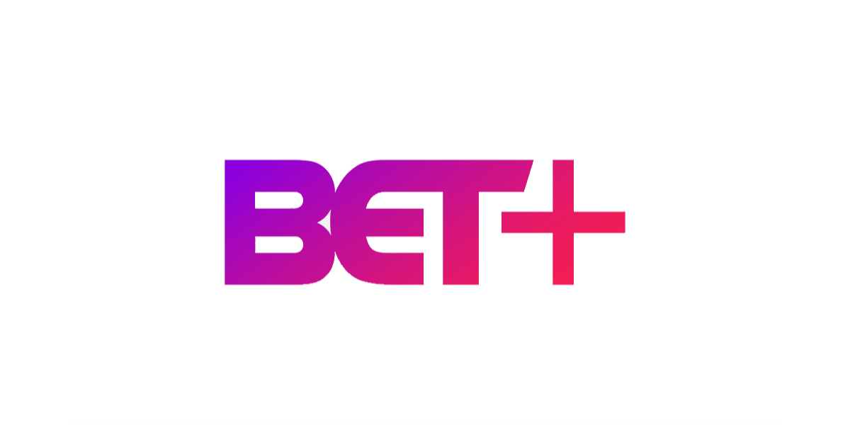 The logo of streaming TV service BET Plus.