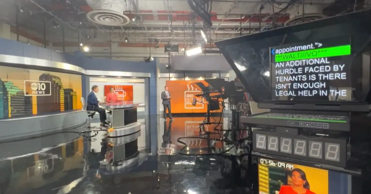 Behind-the-scenes look at KXTV ABC10's news set debuting in July 2022.