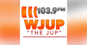 The logo of low-power FM radio station WJUP-LP.