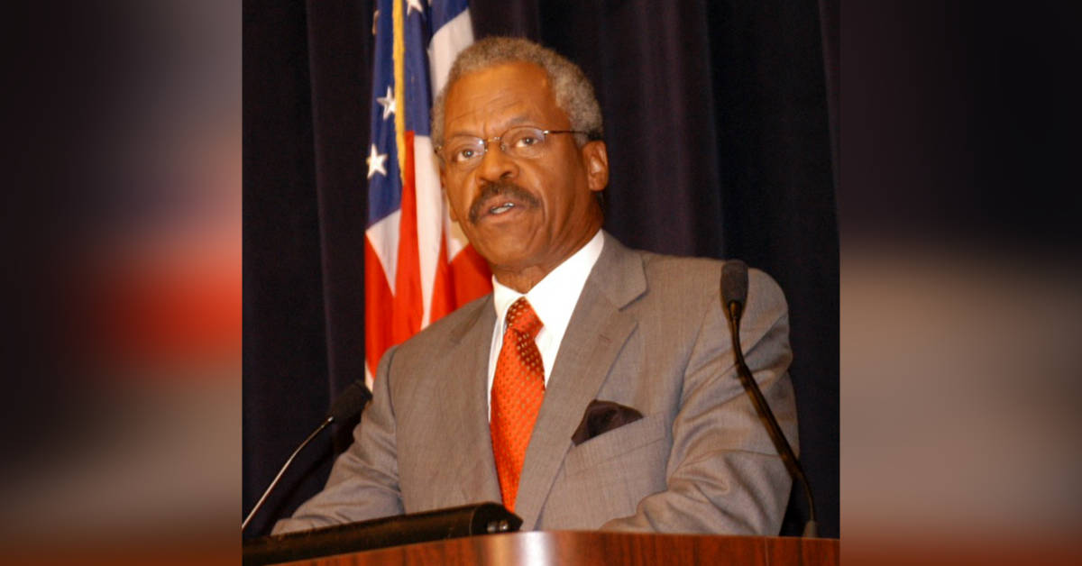 Former CNN news anchor Bernard Shaw appears at an event hosted by the U.S. Department of State in 2004.