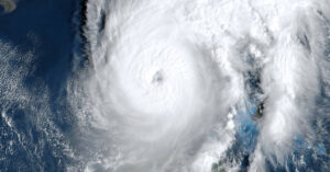 A satellite view of Hurricane Ian as it appeared on September 28, 2022.