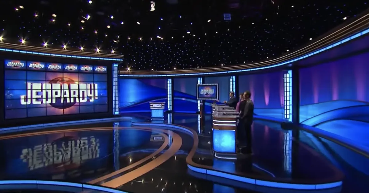 A still frame from a September 2022 episode of the game show "Jeopardy!" as it appeared on television.
