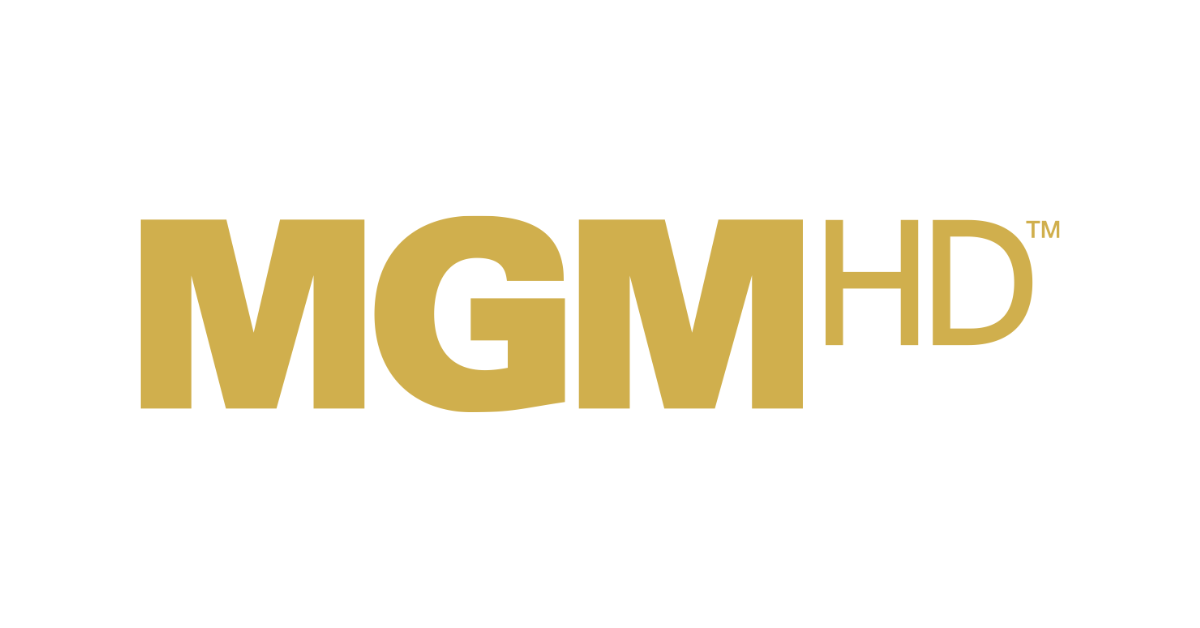 The logo of pay television network MGM HD.
