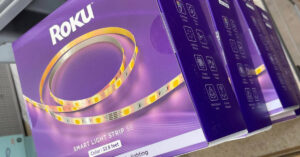A set of Roku smart light strips as they appeared at a Walmart store.