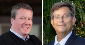Vidgo Chief Executive Officer Derek Mattsson (left) and Chief Operating Officer Bill Feininger (right) appear in undated handout images.