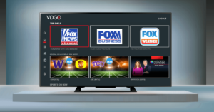 The home screen of streaming TV service Vidgo.