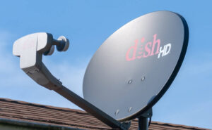 A Dish Network satellite dish.