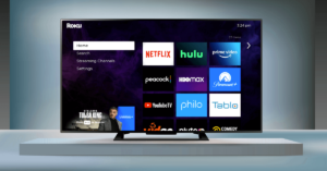 The home screen of a Roku device.