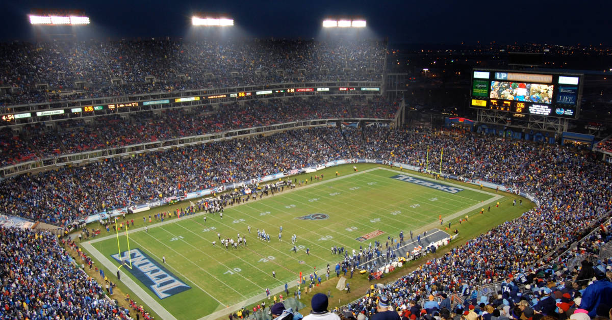LP Field (now Nissan Stadium) as it appeared in 2009. (Photo by Casey Fleser via Flickr, Wikimedia Commons)