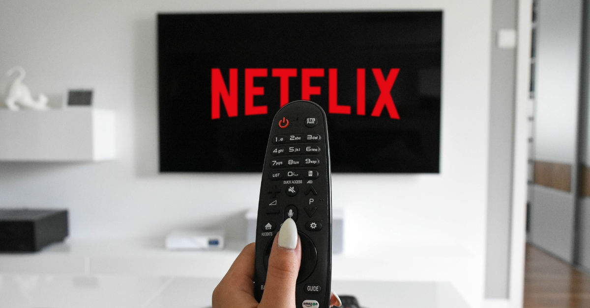A smart television set running the Netflix application.