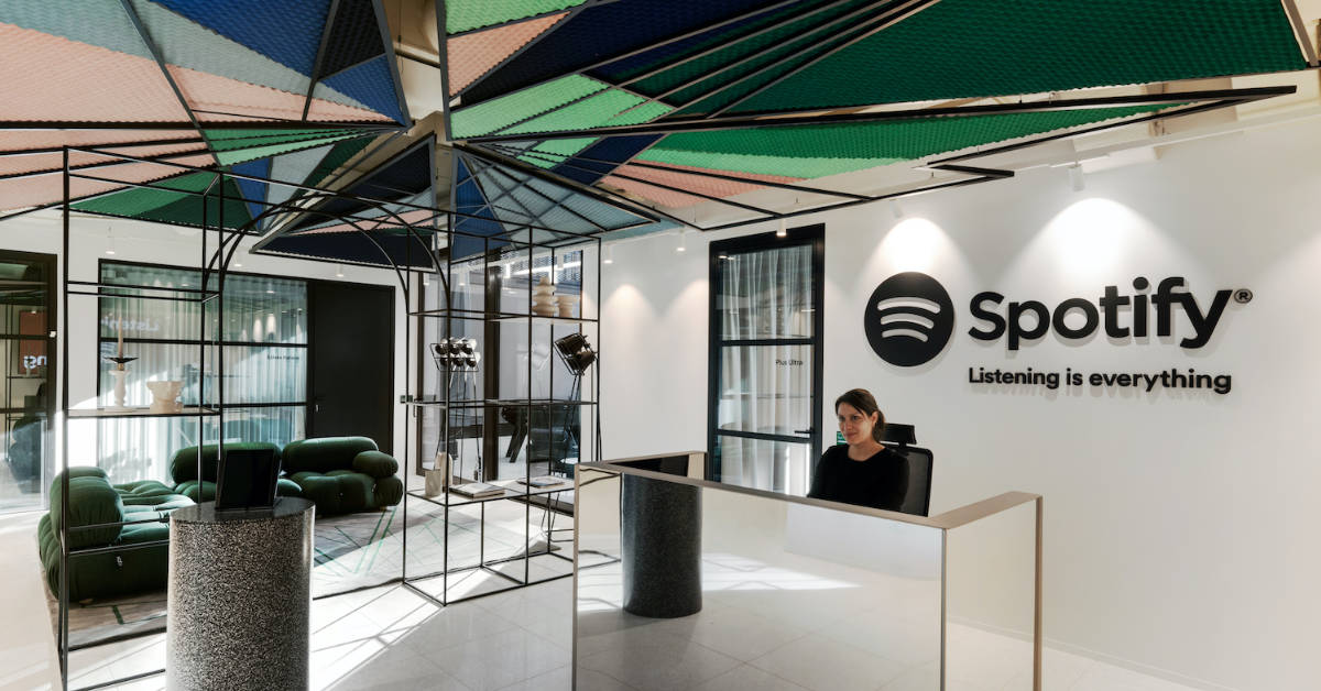 The Milan office of streaming audio service Spotify.