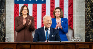 President Joseph Biden addresses members of Congress during the State of the Union event on March 1, 2022.