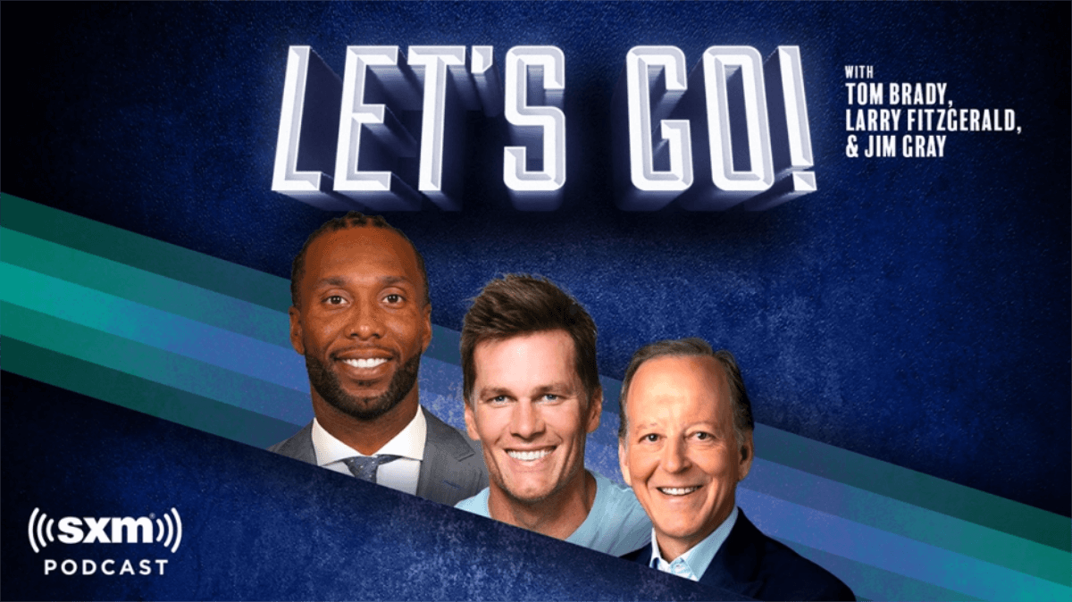A graphic for the "Let's Go!" podcast on SiriusXM