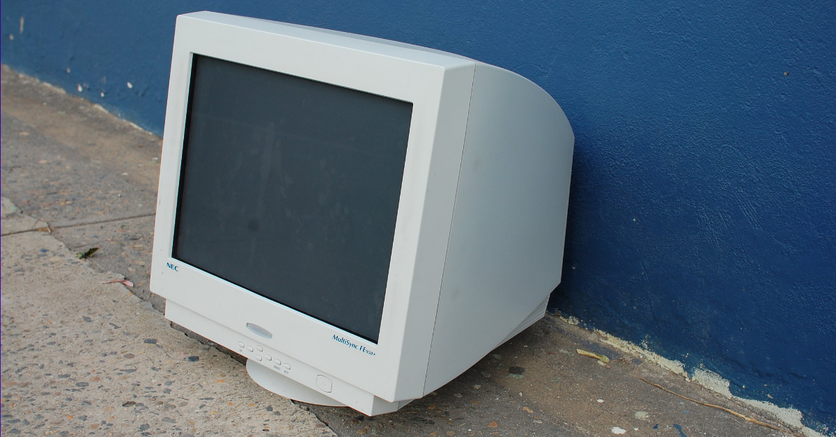 A NEC-branded cathode-ray tube monitor. (Photo by Adam Kent)