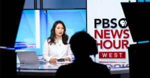 The broadcast set of "PBS NewsHour West" in Arizona. (Courtesy photo)