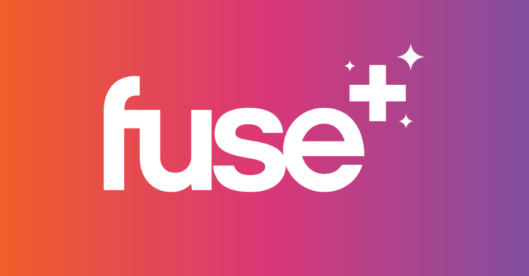 The logo of streaming service Fuse Plus. (Graphic recreated by The Desk)