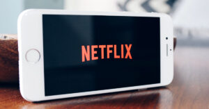 The logo of Netflix appears on a smartphone. (Photo via Wikimedia Commons)