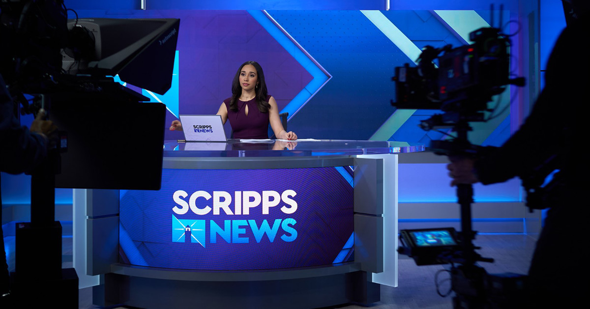 A promotional graphic for Scripps News. (Image courtesy E. W. Scripps, Graphic by The Desk)