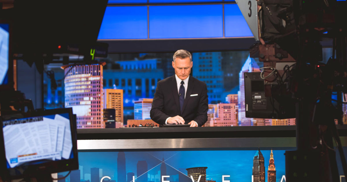 The news set for Scripps-owned TV station WEWS in Cleveland. (Courtesy photo)