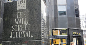 The front of the Wall Street Journal building in New York City. (Photo by John Wisniewski via Flickr)