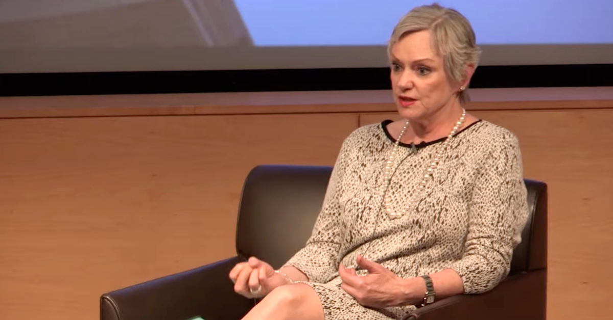 The Walt Disney Company's Chief Financial Officer Christine McCarthy speaks at an event held by the University of California at Los Angeles in 2017. (Photo courtesy UCLA Anderson Graduate School of Management)