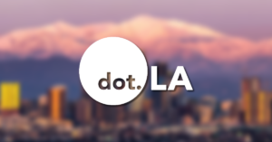The logo of tech website Dot.LA. (Courtesy image)
