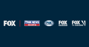 The brands of Fox Corporation include the Fox network, Fox News Media, Fox Sports and Fox Television Stations. (Logos courtesy Fox Corporation, Graphic by The Desk)