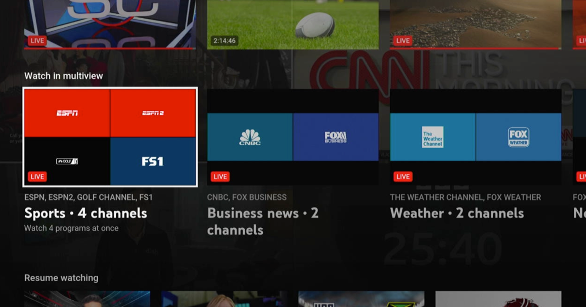 TV shares Sunday Ticket FAQ: Multiview customization