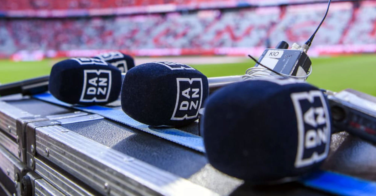 Microphones used by reporters and analysts with streaming sports platform DAZN. (Courtesy photo)