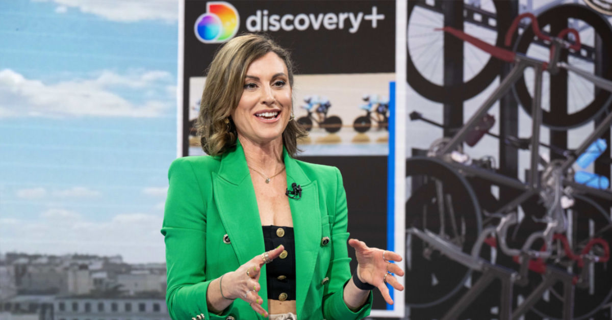 Television journalist Orla Chennaoui presents coverage of the Tour de France on Discovery Plus. (Courtesy image)