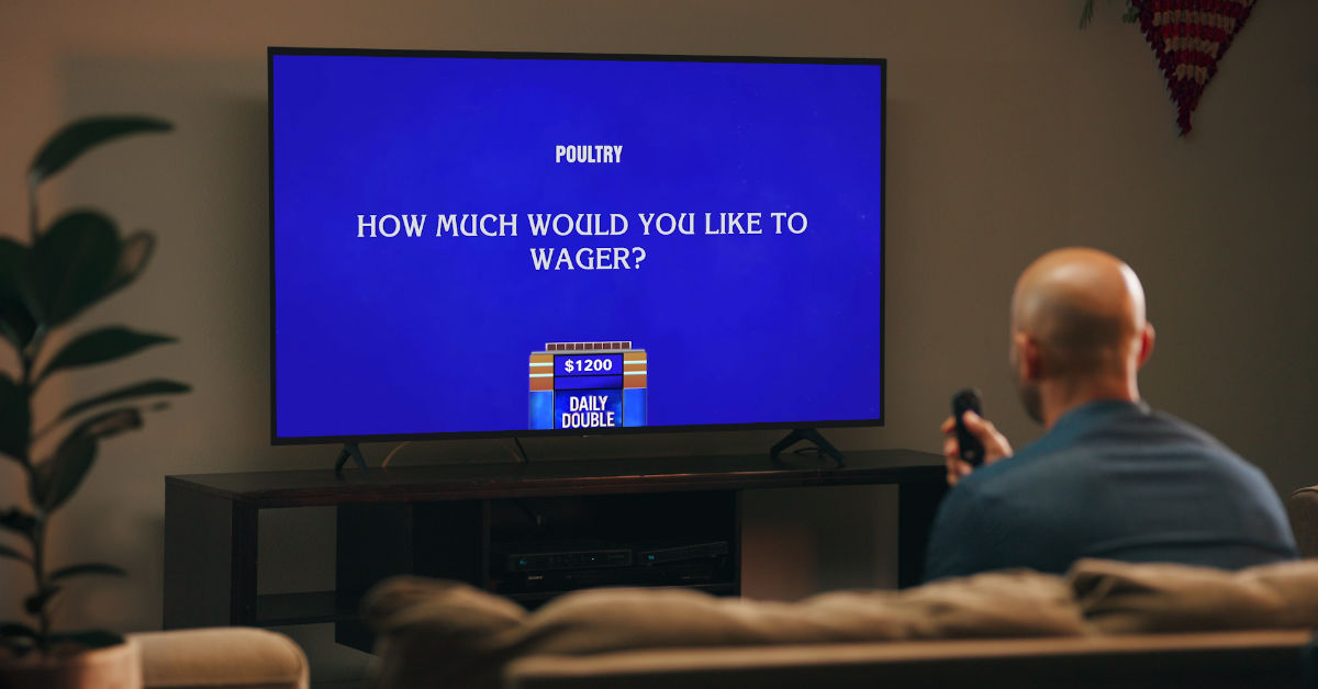 A Roku user plays "Jeopardy!" through the Volley app. (Courtesy image)