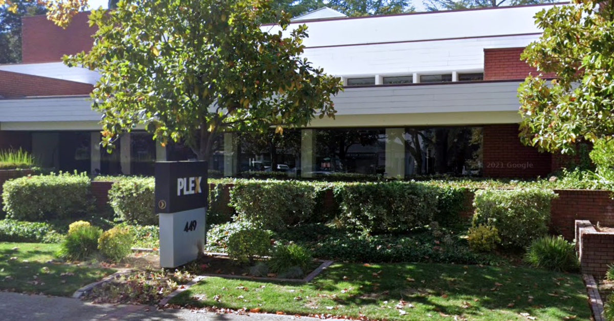 The Los Gatos, California headquarters of streaming software company Plex as it appeared in 2019. (Photo via Google Maps)