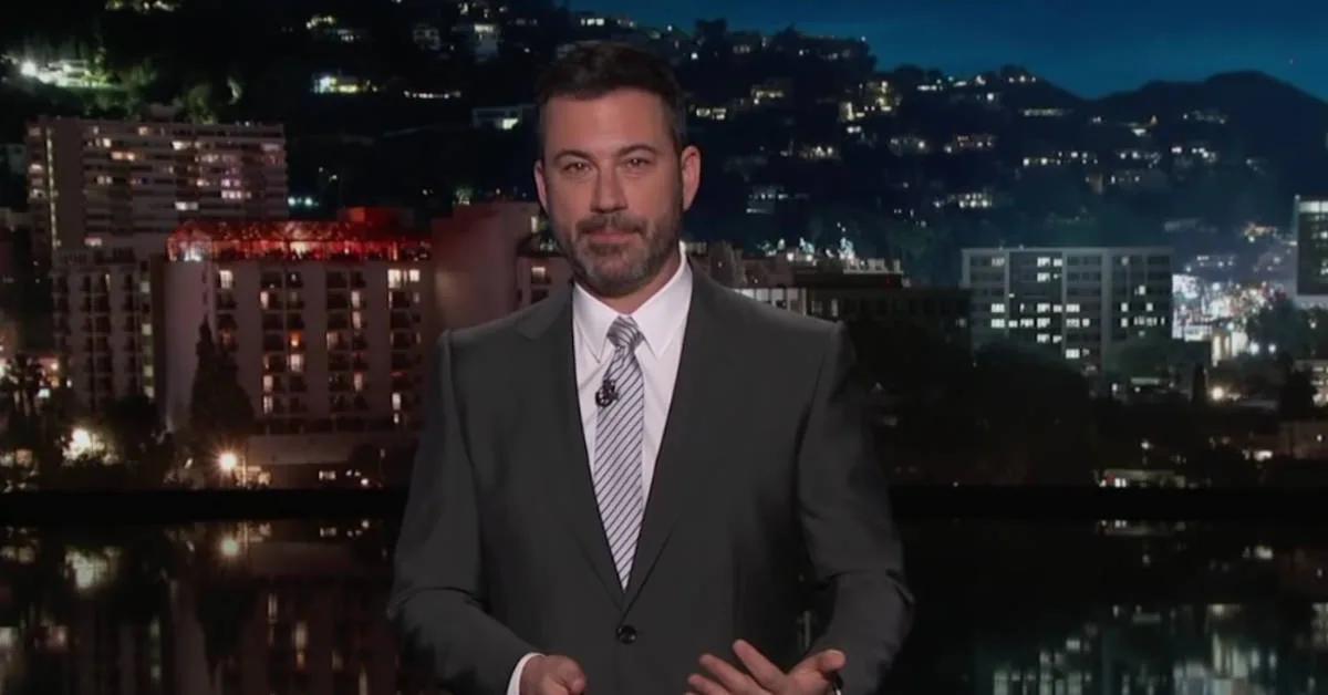 Jimmy Kimmel, the host of ABC's "Jimmy Kimmel Live," delivers an opening monologue at the start of his show. (Still frame via broadcast)