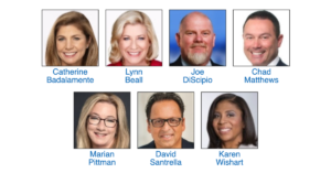 The seven new board members appointed to the National Association of Broadcasters Leadership Foundation. (Courtesy images)