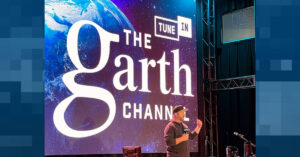 Garth Brooks announces the relaunch of "The Garth Channel" at an event in Nashville. (Photo by Richard Stern, TuneIn)