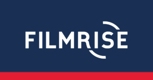 The logo of media company FilmRise. (Courtesy image, Graphic by The Desk)