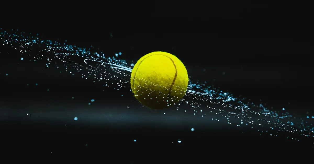 A stock image of a tennis ball.