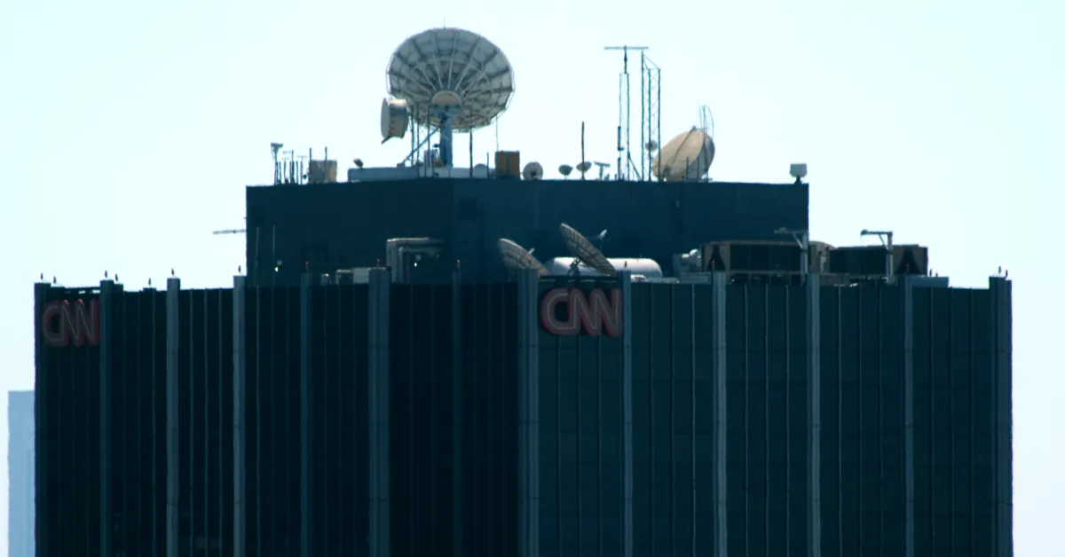A building on Sunset Sunset and Cahuenga Boulevards in Los Angeles is the former home of WBD-owned cable network CNN. (Photo by Matthew Keys for The Desk)