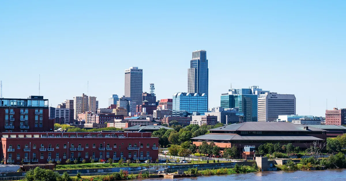 The skyline of downtown Omaha, Nebraska. (Photo via Wikimedia Commons)