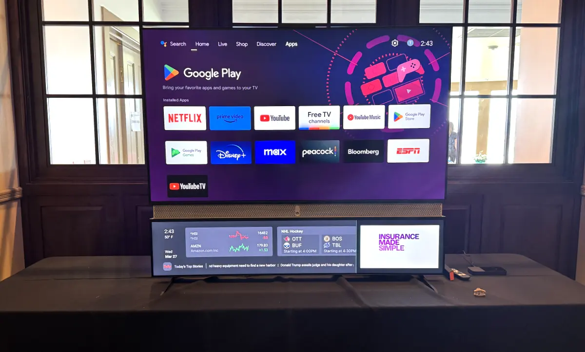 A Telly smart TV at the TV of Tomorrow Show in San Francisco. (Photo by Matthew Keys for The Desk)