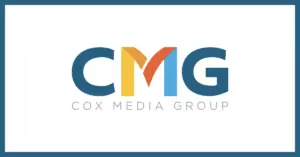 The logo of Cox Media Group. (Courtesy logo, Graphic by The Desk)