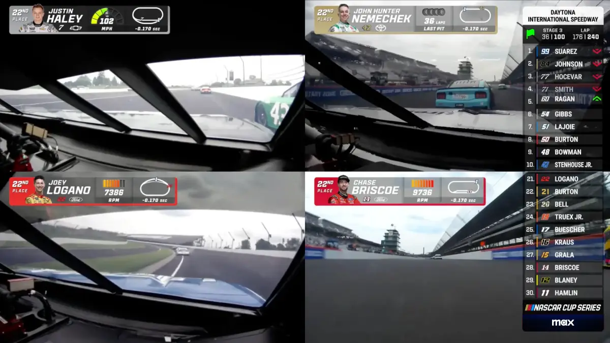 NASCAR multi-view on Max.