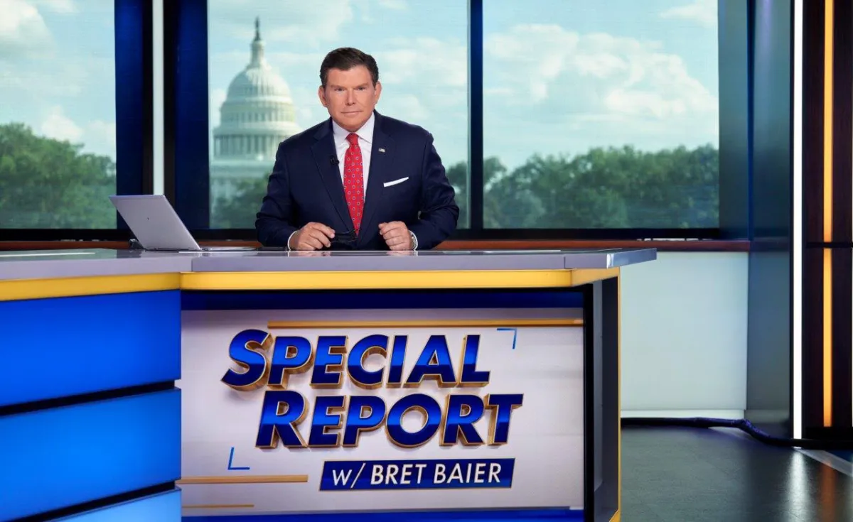 Fox News Channel host Bret Baier on the set of "Special Report with Bret Baier." (Courtesy photo)