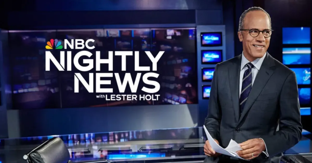 A promotional image for "NBC Nightly News with Lester Holt." (Image courtesy NBC Universal)