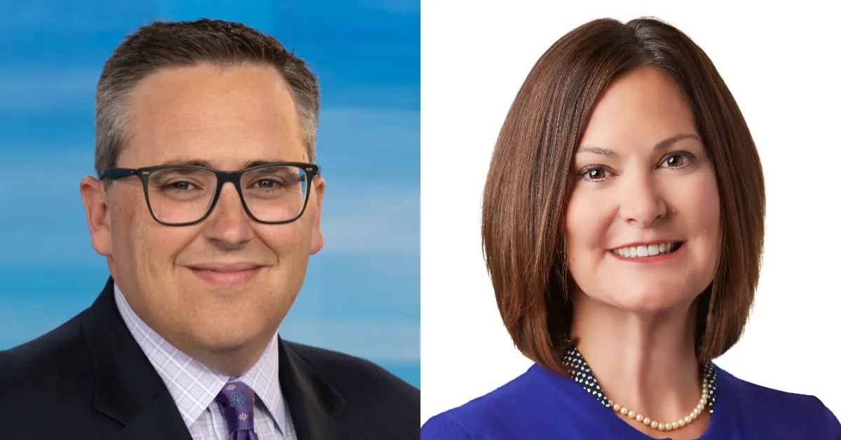 From left: Glenn Berk, Mim Davey. (Phtoos courtesy Fox Corporation, Graphic by The Desk)
