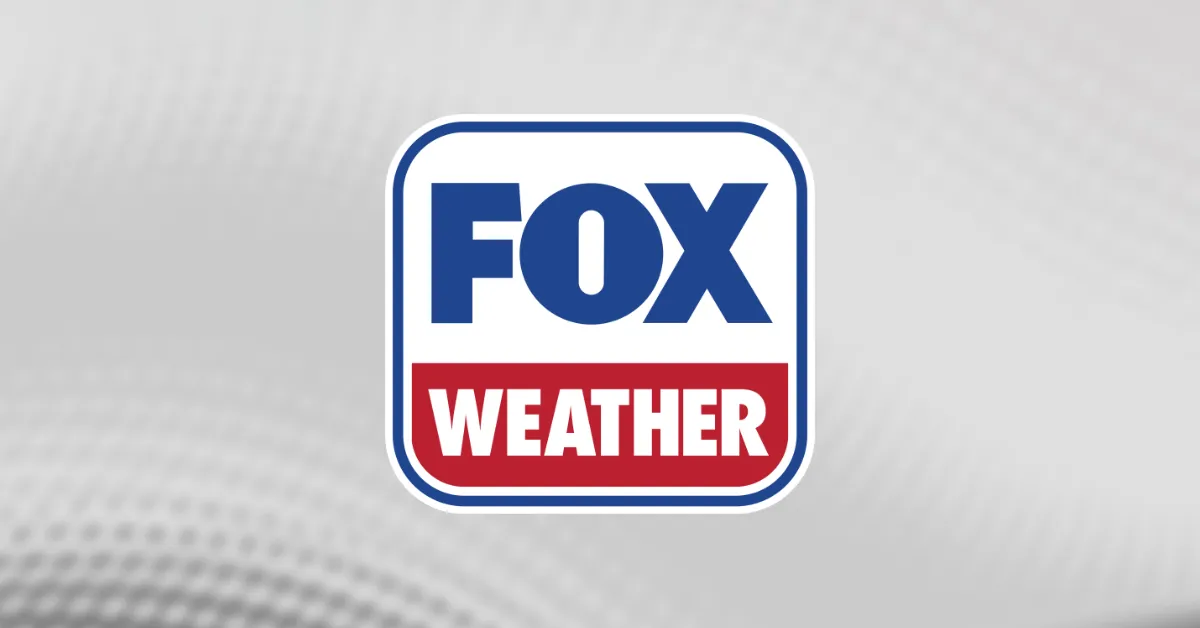 The refreshed brand identity for Fox Weather includes a red, white and blue color palette to match its sister networks. (Courtesy logo, Graphic by The Desk)