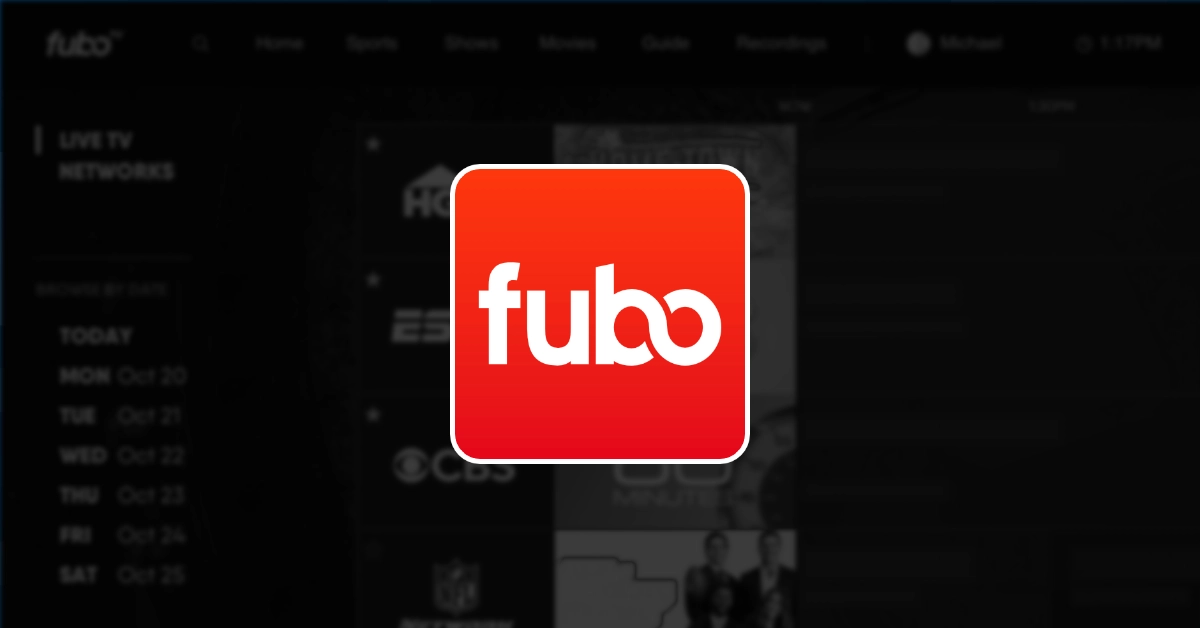 The logo of sports-centric streaming service Fubo. (Courtesy logo, Graphic designed by The Desk)