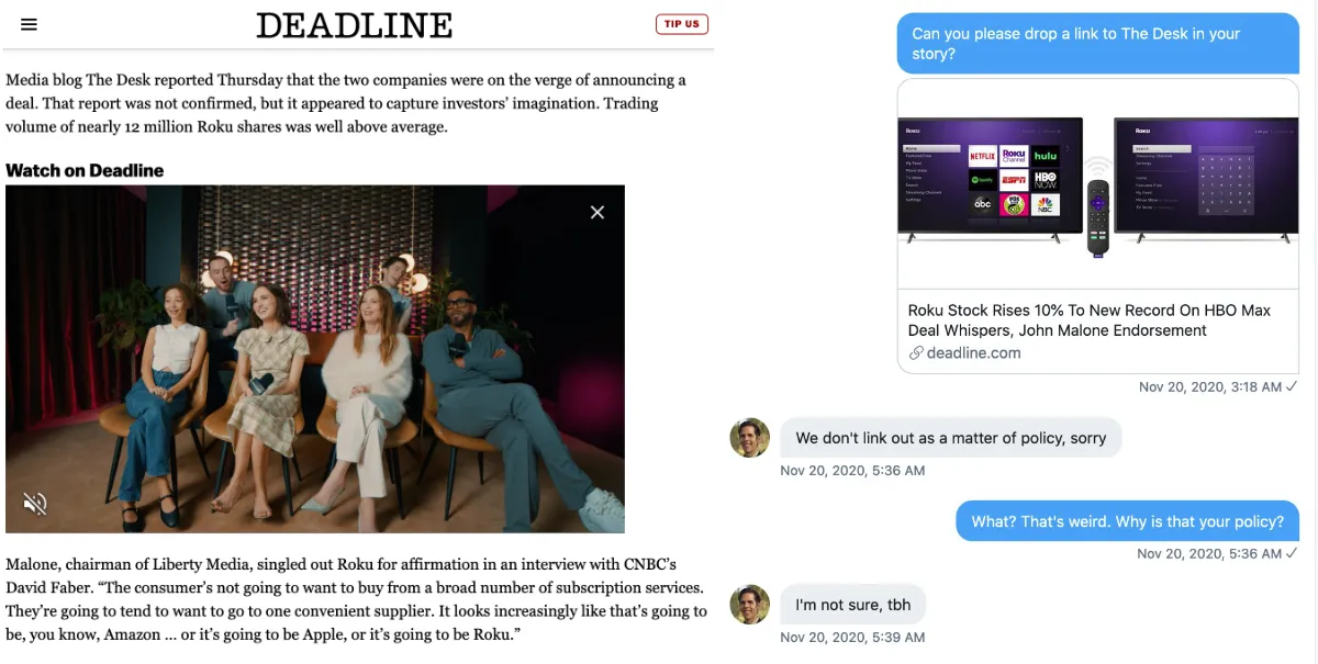 (Screen captures via Deadline website/X/Twitter)